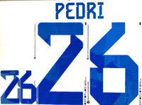 Set name and number nombre y numero (Spain) España 2022 - 23 Pedri visita (away)