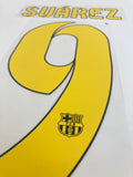 Name set Número Suárez 9 FC Barcelona 2014-15 For home kit/Para la camiseta de local Sipesa Player Issue