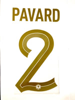 Name set Número Pavard 2 Selección Francia 2022 Para la camiseta de local/For home kit Qatar WC Monblason