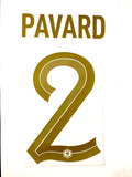 Name set Número Pavard 2 Selección Francia 2022 Para la camiseta de local/For home kit Qatar WC Monblason