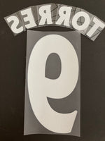 Name Set Número “Torres 9”  Liverpool 2010-11 Para la camiseta de visita  Premier League SportingiD