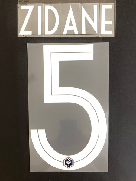 Name set Número “Zidane 5”  Selección Francia 2018 Mundial de Rusia  Para la camiseta de local/for Home kit SportingiD