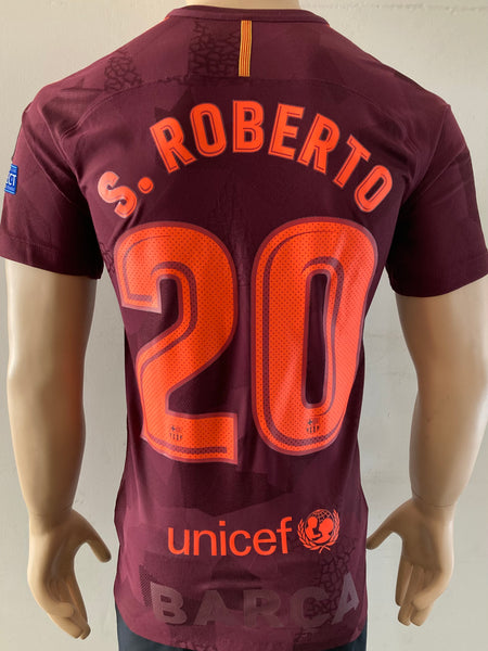 2017 2018 FC Barcelona Nike Aeroswift Third Shirt Player Iusse S. Roberto UEFA Champions Leage New with tags Size M