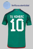 Name set Nombre y Número Personalizado Selección Nacional de México Mundial 2022 WC Home/Local Cantón Merchandising Kitroom Player Issue