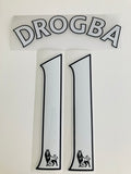 Name Set Número “Drogba 11” Chelsea 2014-15 Para la camiseta de local/for Home kit Premier League SportingiD