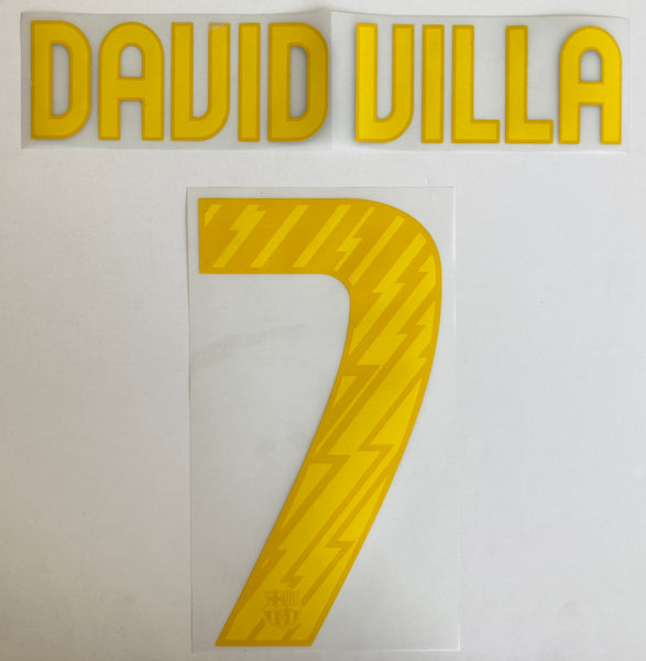 Name set Número David Villa 7 FC Barcelona 2010-11 For home kit/Para la camiseta de local Sipesa Player Issue