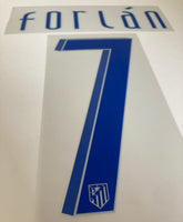 Name set Número Forlán 7 Atlético de Madrid 2007-08 For home kit/Para la camiseta de local Sipesa