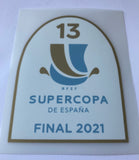 Parche Oficial Final Supercopa de España 2021 FC Barcelona Player Issue TextPrint
