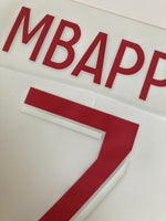 Name set Número “Mbappé 7” Paris Saint-Germain 2019-21 Camiseta de local/for Home kit Ligue 1 Monblason