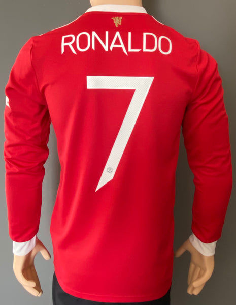 Jersey Manchester United 2021 2022 Ronaldo 7 local versión jugador manga larga AEROREADY Home Player issue Long Sleeve