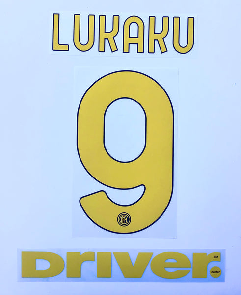 Name Set Número “Lukaku 9” Inter de Milán 2020-21 Para tercera equipación/for third kit Stilscreen