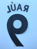 Name Set Número “Raúl 9”  Wolverhampton 2019-21 Para la camiseta de visita y tercera/for away and third kits  Premier League SportingiD