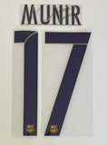Name set Número Munir 17 FC Barcelona 2015-16 For away kit/Para la camiseta de visita SportingiD Fan