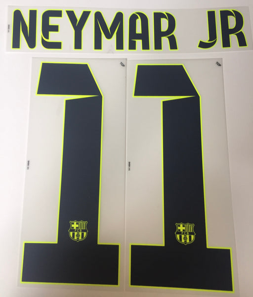 Name set Número Neymar Jr 11 FC Barcelona 2014-15 For Away and third kit/Para la camiseta de visita y tercera Sipesa Player Issue
