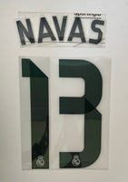 Name set Número “Navas 13” Real Madrid 2014-15 para camiseta de local/for Home kit SportingiD