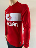 2009 2010 Spartak Moscow Home Long Sleeve Kitroom Player Issue Pre Owned Size M