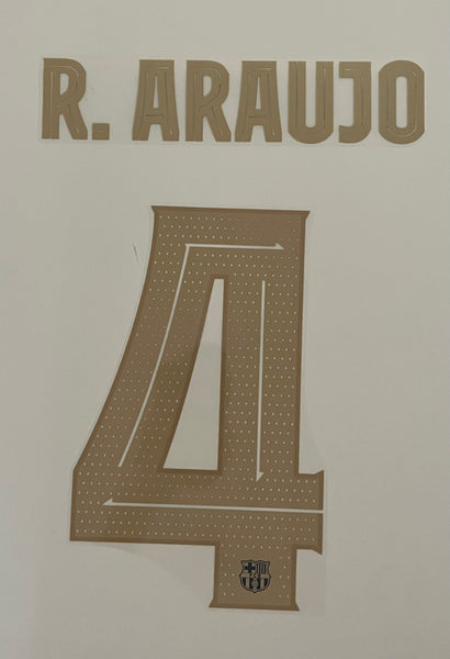 Ronald Araujo Barcelona local número 2022 2023 avery dennison versión jugador copa Champions europa name player issue home name set