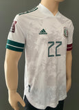 Jersey Selección Mexicana 2020 2021 Hirving “Chucky” Lozano 22 visita versión jugador de utileria Away player issue kitroom