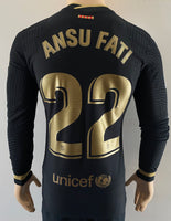 Jersey Nike FC Barcelona 2020-21 Away/Visita Vaporknit Long sleeve Ansu Fati Kitroom Player Issue