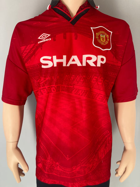 Jersey Umbro Manchester home shirt used  United 1994-96 Local