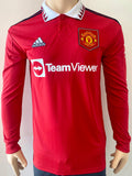 2022-2023 Manchester United Long Sleeve Home Shirt Ronaldo Premier League BNWT Multiple Sizes