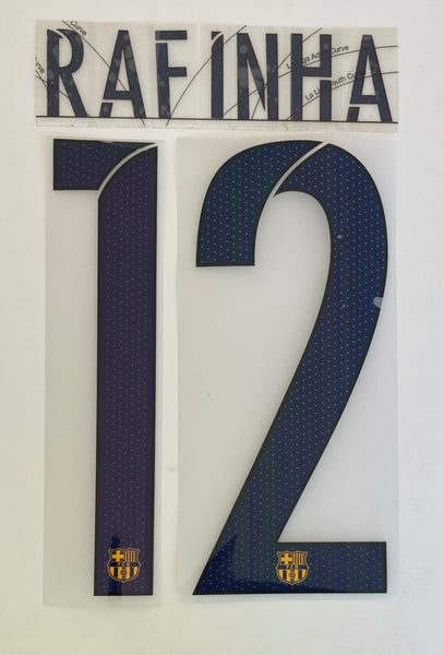 Name set Número Rafinha 12 FC Barcelona 2015-16 For away kit/Para la camiseta de visita SportingiD Fan