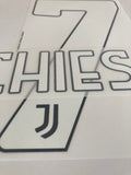 Nombre y número Juventus 22-23 visita Federico Chiesa Serie A Player issue Name set Away kit