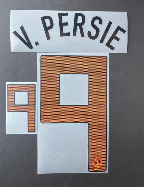 Name set Número “V. Persie 9” Selección Holanda 2012-13 Para la camiseta de visita/for away kit SportingiD