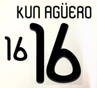 Name set Número Kun Agüero 16 Selección Argentina Para la camiseta de local WC Sudáfrica 2010 Dekographics