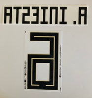 Name set Número “A. Iniesta 6” para NIÑO España 2018 Mundial de Rusia  Para la camiseta de local/for Home kit Dekographics