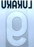 Name set Número “Lukaku 9”  Inter de Milán 2020-21 Para la cuarta equipación/for the fourth kit Stilscreen