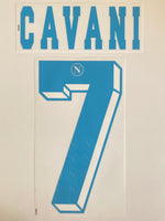 Name set Número Cavani 7 SS Napoli 2012-13 For away kit/Para la camiseta de visita Stilscreen Player Issue