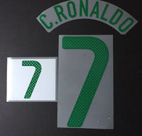 Name set Número “C. Ronaldo 7”  Selección Portugal 2010 Mundial de Sudáfrica  Para la camiseta de visita/for away kit SportingiD
