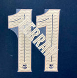 Name set Número Ferran 11 FC Barcelona 2022-2023 For home jersey/ para la primera equipación. Champions League /Copa del Rey/ Supercopa Avery Dennison Player Issue