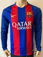 shirt Jersey Nike FC Barcelona 2016-17 Home Local Dri Fit Long sleeve Manga larga la liga