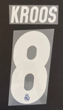 Name Set Número “Kroos 8”  Real Madrid 2016-2017 Para la camiseta de visita y tercera/for Away and third kit SportingiD