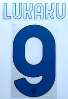 Name set Número “Lukaku 9”  Inter de Milán 2020-21 Para la cuarta equipación/for the fourth kit Stilscreen
