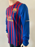 Jersey Barcelona 2011 - 12 Home Long Sleeve Player Issue Pique Champions League