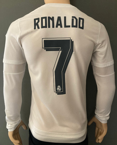 Jersey Adidas Real Madrid CF 2015-16 Local/Home LFP Ronaldo Long Sleeve Climacool