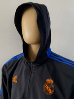 2020-2021 Real Madrid Jacket Training Black Player Pre Owned Size Large