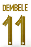 Name set Número Dembele 11 Selección Francia 2022 Para la camiseta de local/For home kit Qatar WC Monblason