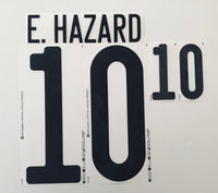 Name set Número “E. Hazard 10”  Selección Bélgica 2020 EURO 2020 Para la camiseta de visita/for away kit Dekographics