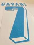 Name set Número Cavani 7 SS Napoli 2012-13 For away kit/Para la camiseta de visita Stilscreen Player Issue