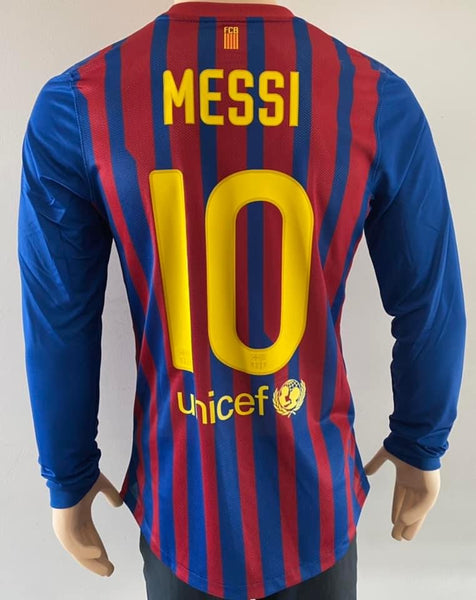 FC Barcelona Away Soccer Long Sleeve Jersey 2020/21 Kitroom Player Issue  Messi