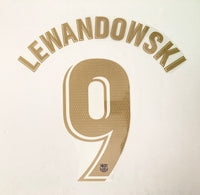 2022-2023 Lewandowski Barcelona Home Name Set And Number Player Issue La Liga Avery Dennison