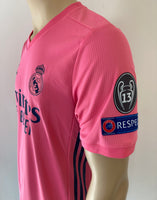 2020-2021 Real Madrid Away Shirt Player Issue Authentic Champions League Pre Owned Size M