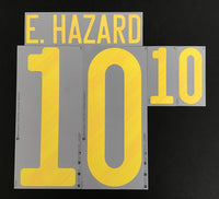 Name set Número “E. Hazard 10”  Selección Bélgica 2020 EURO 2020 Para la camiseta de local/for away kit Dekographics