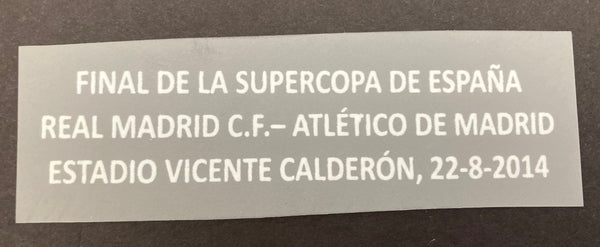 MDT Match Detail Oficial Final de la Supercopa de España 2014 Real Madrid Goalkeeper/Portero Player Issue