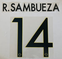 Name set Número R. Sambueza 14 Club América 2016-17 Edición especial Centenario del club Para la camiseta de local/for Home kit SportingiD