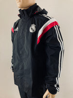 Chamarra impermeable 2014 - 2015 Real Madrid Entrenamiento Player issue Kitroom water proof Negro